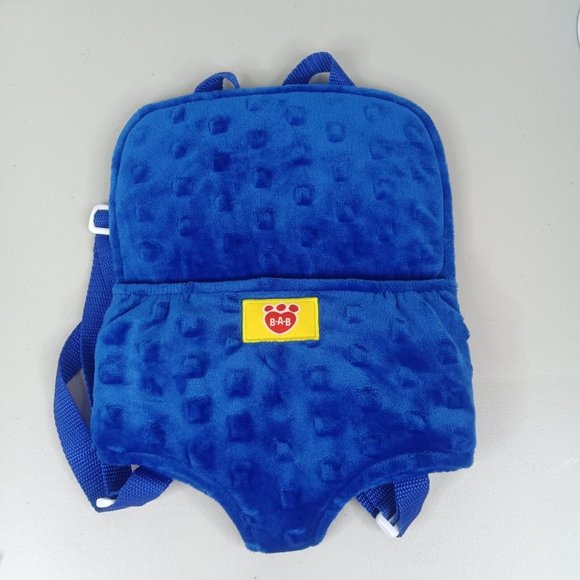 Build A Bear Workshop Bear Soft Backpack Blue Pet Baby Doll Carrier BAB - Picture 1 of 3
